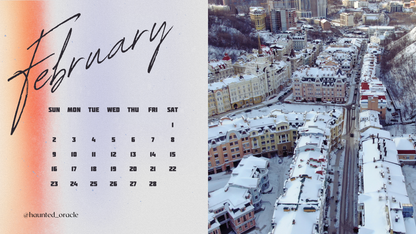 2025 Calendar Desktop Wallpaper Eastern Europe Theme by Haunted Oracle PDF Downloadable