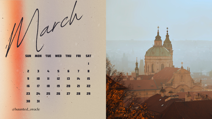 2025 Calendar Desktop Wallpaper Eastern Europe Theme by Haunted Oracle PDF Downloadable