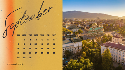 2025 Calendar Desktop Wallpaper Eastern Europe Theme by Haunted Oracle PDF Downloadable