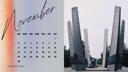 2025 Calendar Desktop Wallpaper Eastern Europe Theme by Haunted Oracle PDF Downloadable