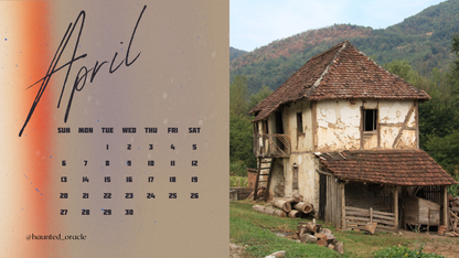 2025 Calendar Desktop Wallpaper Eastern Europe Theme by Haunted Oracle PDF Downloadable