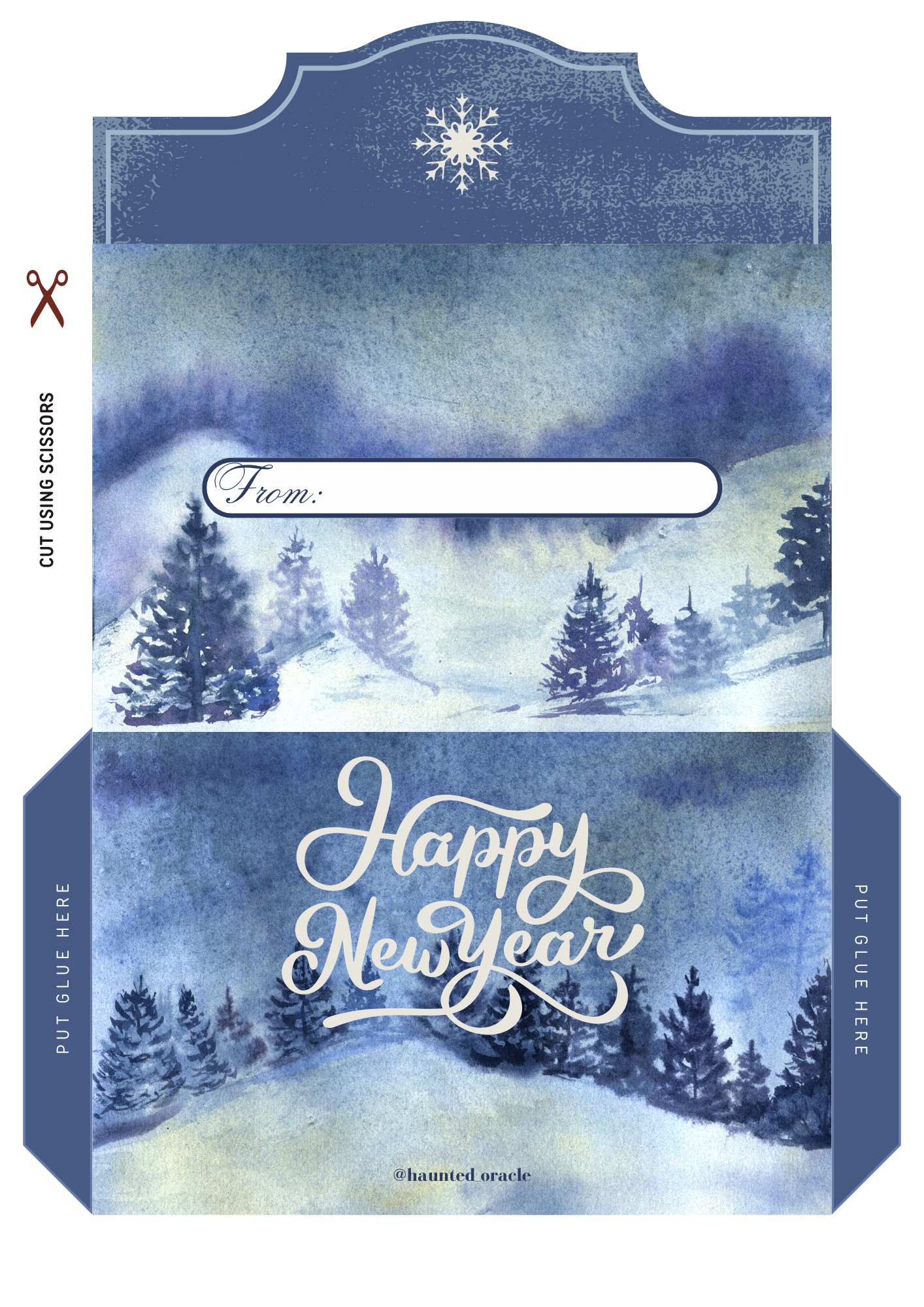 2025 Printable Envelopes Bundle Happy New Year | Happy Birthday PDF by Haunted Oracle