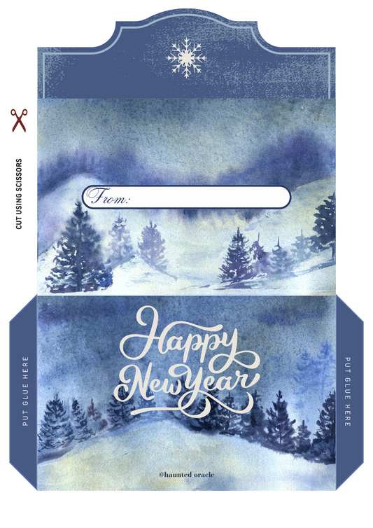 2025 Printable Envelopes Bundle Happy New Year | Happy Birthday PDF by Haunted Oracle